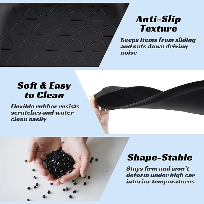 CARFIB Driver Storage Box Organizer Mat Fit for Toyota RAV4 2025-2019 Passenger Side Mats Glove Box Organizer Tray Interior Insert Accessories