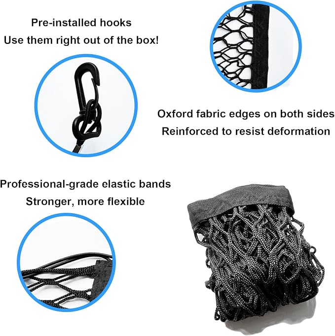 for 2025 2026 Toyota 4Runner Rear Trunk Cargo Net Stretchable Organizer Elastic Mesh Net Compatible with Toyota 4Runner 2025 Accessories 2026
