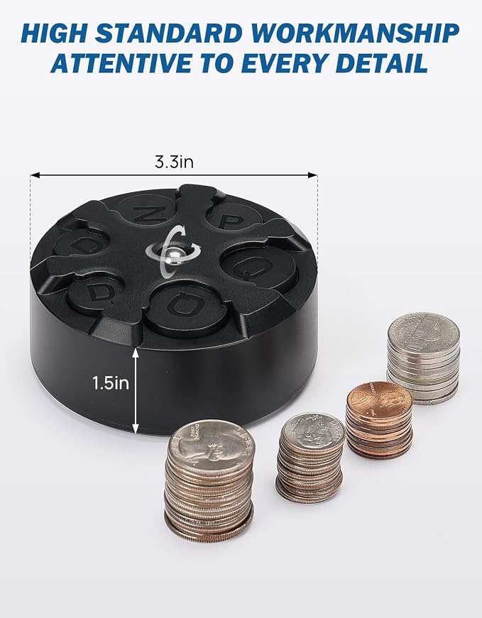 JOYTUTUS Universal Coin Holder, Large Capacity Coin Holder for Car, Portable Car Change Holder Coin Organizer, Car Trucks Accessories, Coin Sorter for Car & Wallet & Pocket