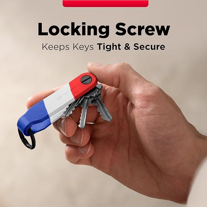 KeySmart Loop - Keychain Key Holder, FKM Silicone Compact Key Organizer for Key Chain, Clutter-Free Compact EDC Key Chains