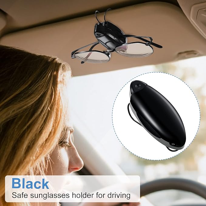 Frienda 5 Pcs Auto Car Vehicle Sun Visor Clip Holder Sunglasses Holder for Eyeglasses Mount Ticket Card Clip for Car Accessories (Stylish Color)