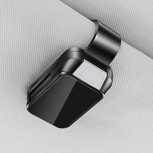 Sunglass Holderfor Car Visor Cip. Push-Button Opening Car Sunglass Holder, Visor Sunglasses Holder Cip. Fits Cars, Trucks. SUVs and More (Black)