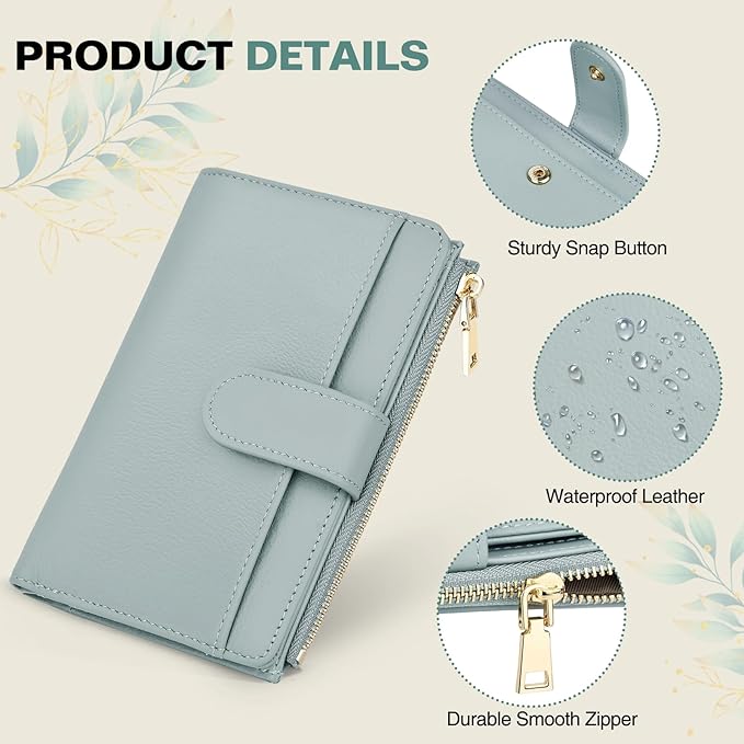 Passport Holder for Travel, Leather Passport Wallet with Airtag Slot, RFID Blocking Travel Wallet for Women Men, Passport Cover with Air Ticket Card Cash Coin Pocket, Travel Essentials Gift