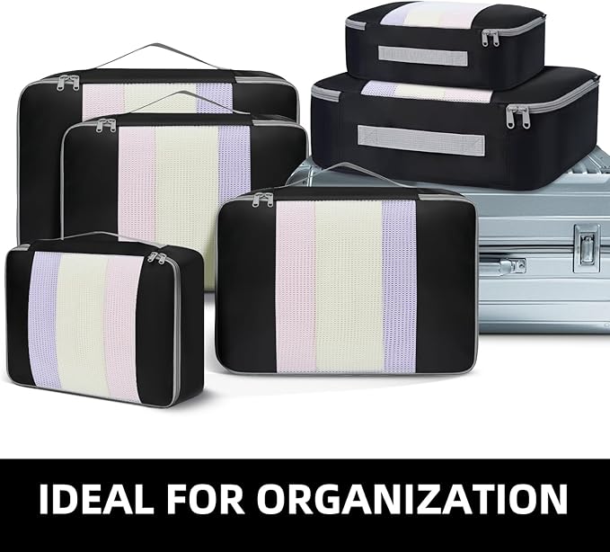 BAGAIL 6 Set/8 Set/10 Set Packing Cubes Various Sizes Packing Organizer for Travel Accessories Luggage Carry On Suitcase
