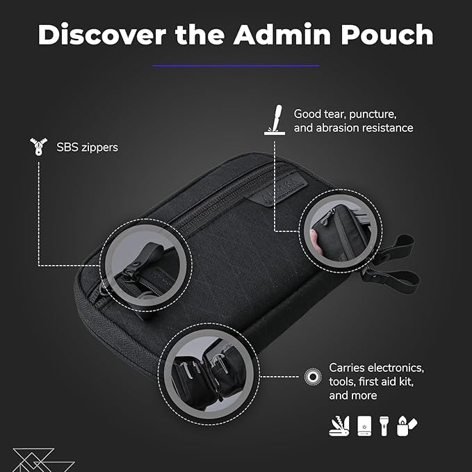 ALPAKA Admin Pouch Pro - Small Tool Pouch with Smooth Zipper, Weatherproof Storage for Electronics, Cables, EDC Organizer, Travel Accessories