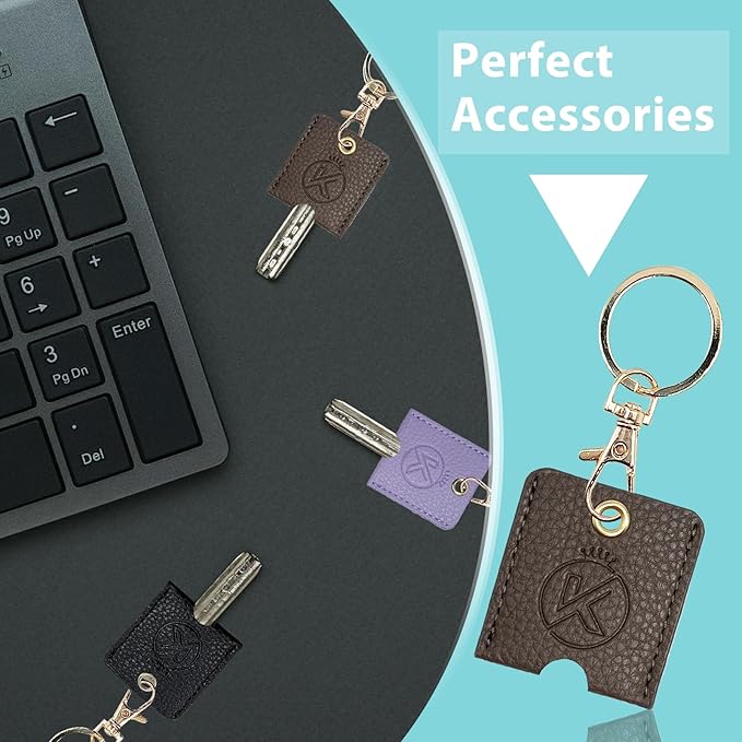 Soft Leather Key Sleeve, 3pcs Keychain Key Fod, Protector for Broken Car Keys