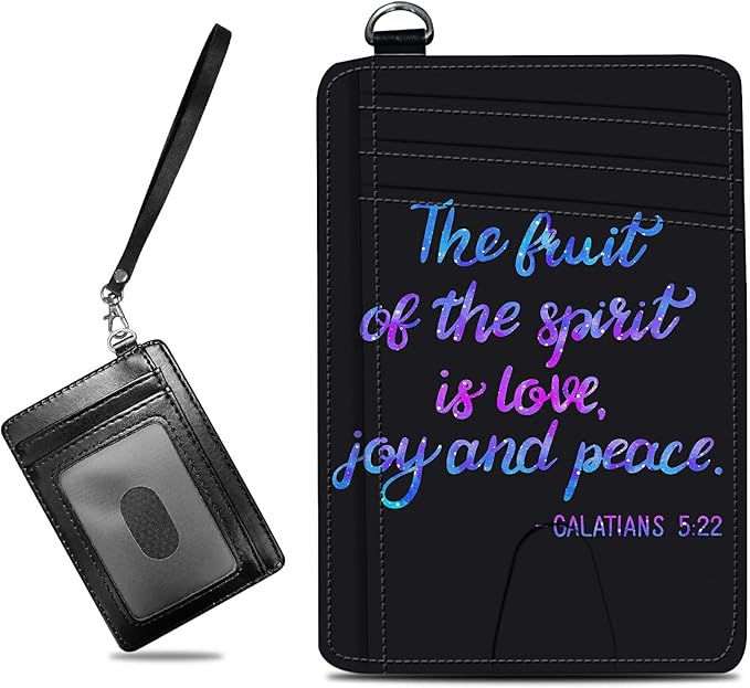 Small Travel Wallets, Bible Verse Slim Minimalist Front Pocket Wallet with Wristlet, RFID Blocking PU Leather Credit Card Holder with ID Window Change Purse for Men Women