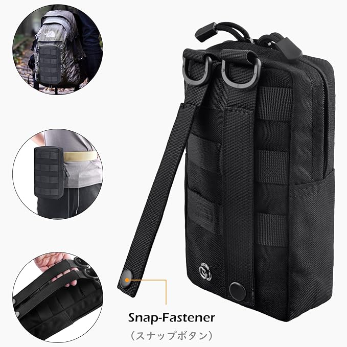 TRIWONDER Tactical Cigarette Pouch Molle Small Military Bag Battery Cigarette Case EDC Utility Card Holder Lighter Slot Mini Cigar Waist Pack
