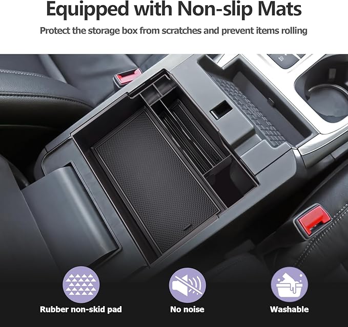 LUWU Ford Explorer Center Console Organizer 2020-2025 - Armrest Insert Tray (Black)