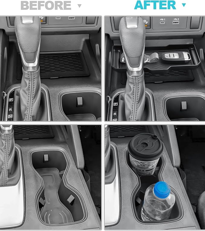 CDEFG 2Pcs for 2025 Nissan Frontier Center Console Organizer for 2022-2025 Nissan Frontier Accessories Middle Console Storage Box Cup Holder