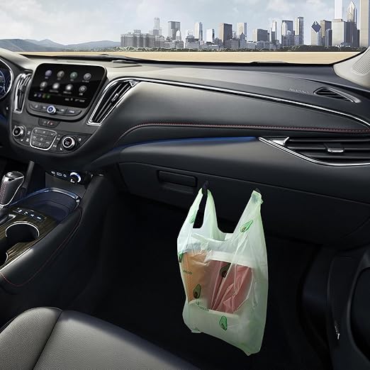 Car Trash Bag Hanging Disposable Car Garbage Bag Pack of 200 Small Auto Trash Bag for Car with 4 Hook for Car Kitchens Bedrooms Offices During Travel and Camping (Green)