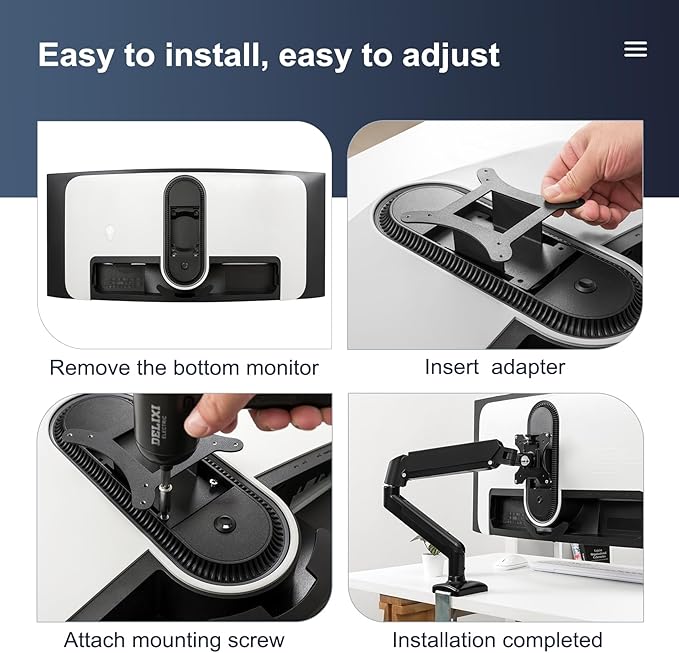 Monitor Arm/Mount VESA Bracket Adapter Compatible with DELL Alienware 34" Curved QD-OLED Gaming Monitors (Fits AW3423DW)??5x75 to 100x100 VESA Mount Adapter Bracket