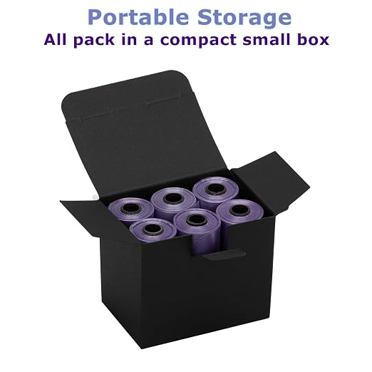 Ginsco 0.8 Gallons Disposable Trash Bags for Mini Car Trash Can, Portable Small Car Garbage Bags, Cars Accessories, Mini Trash Bags, Plastic Trash Bag for Cars/Home/Office (6 Rolls/90 Counts) Purple