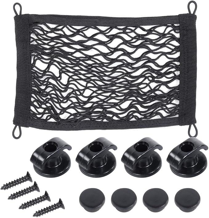 for Universal Elastic mesh net Trunk Bag Car Elastic Netting Carrier Car Trunk Side Cargo Luggage Elastic Storage Net Mesh Pocket Organizer(45 * 25cm)