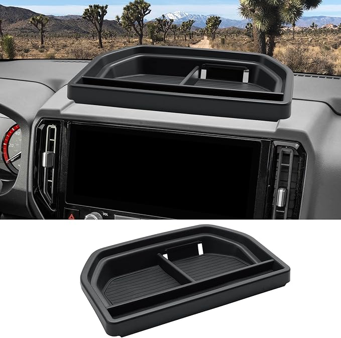 CDEFG for 2025 2026 Nissan Frontier Center Console Organizer Dashboard Storage Tray for 2025 2026 Nissan Frontier Accessories 13.2-Inch Touchscreen Dash Organizer Behind-Screen Tray