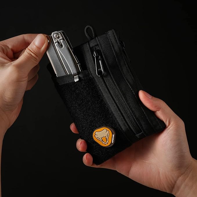 VIPERADE VE18 EDC Pouch, Pocket Organizer for Men, EDC Pocket Organizer, 3 Slots with 2 Zipper Pockets, Multitool Pouch