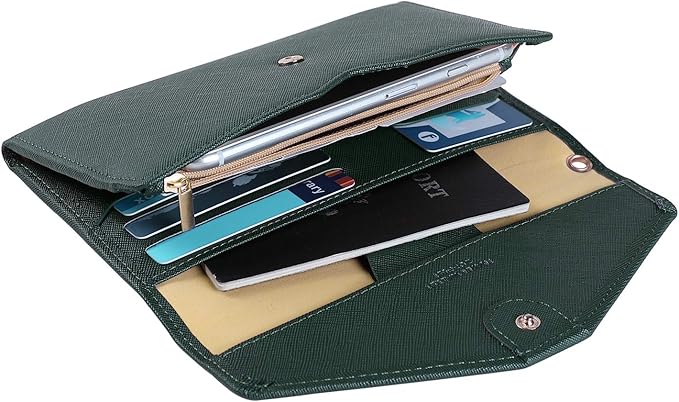 ZOPPEN Passport Holder Women Travel Wallet (Ver.5) for Women Rfid Blocking Passport Cover Case Document Organizer Wrist Strap