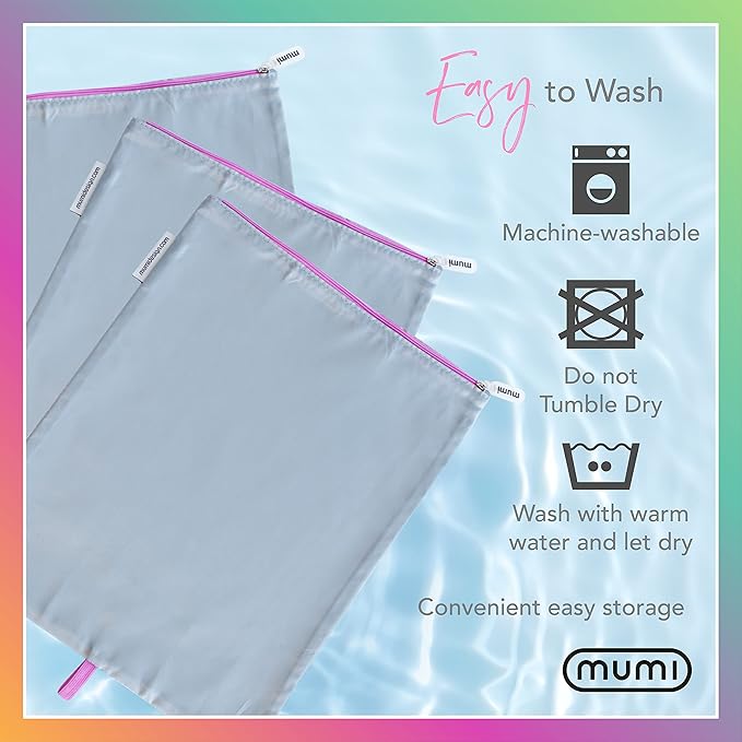 MUMI Travel Shoe Bags Set of 2 – Waterproof Shoe Bag for Travel, Gym, Storage, Packing – Lightweight Shoe Travel Bags for Suitcase, Closet, Backpack – Travel Shoe Organizer for Men and Women (Pink)