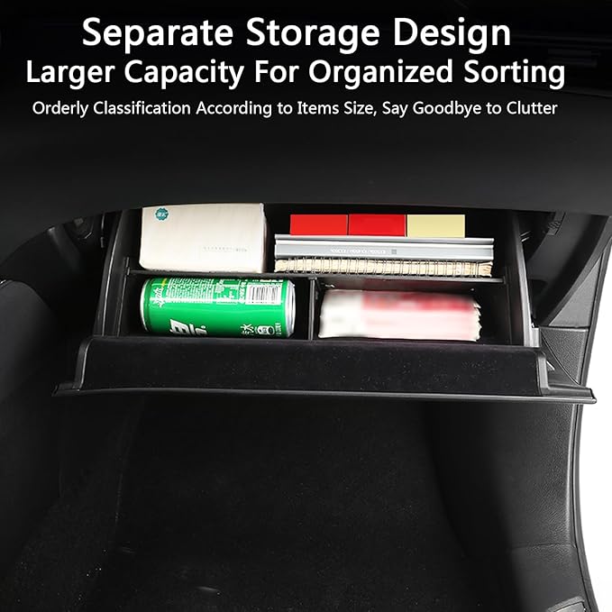 Center Console Glove Compartment Storage Divider for 2022-2025 NX&2023-2025 RX,ABS Glove Box Organizer Compatible with NX RX Accessories,Center Console Organizer for RX NX