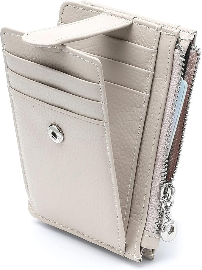 Slim Wallet for Women Genuine Leather Card Holder Thin Womens RFID Blocking Small Wallets