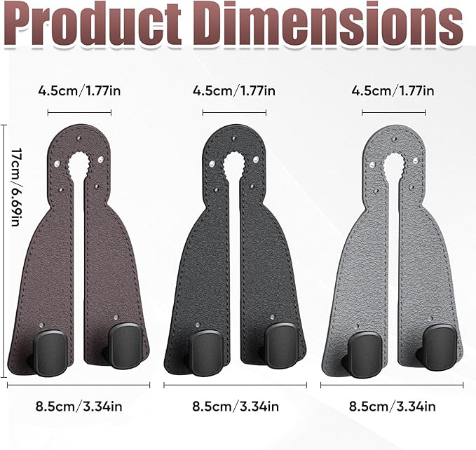 2 Pack Car Seat Back Double Hook, Headrest Hooks for Car, 2026 New Car Seat Back Organizer Storage Hook for Handbag, Purse, Coat Bags, and Accessories