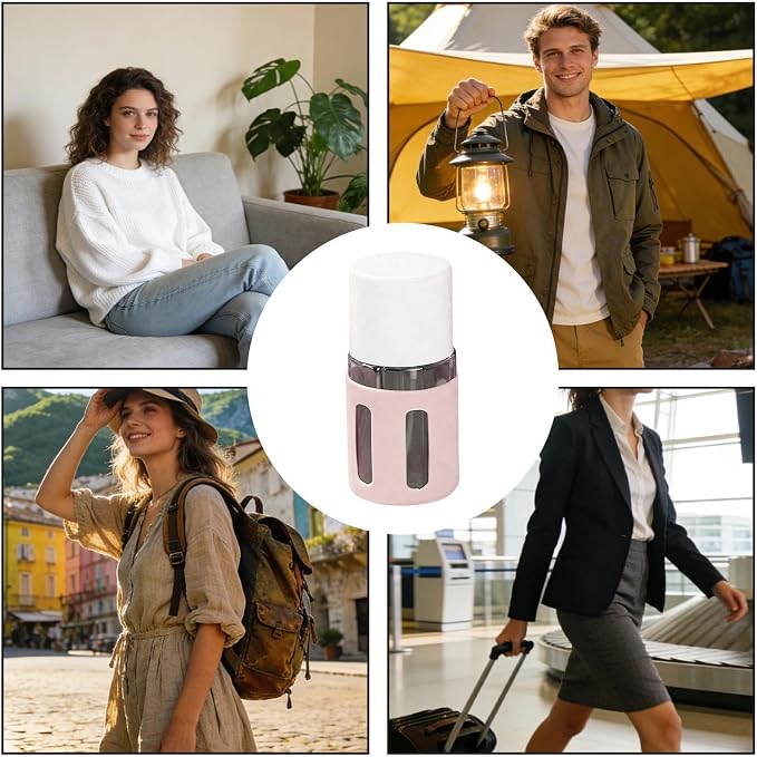 Travel Toiletry Bottles | 4-in-1 Refillable Empty Spray Dispenser | Travel Size Toiletries Bottles - for Outdoor Camping Trip Vacation Hotel Women Shampoo Conditioner Lotion