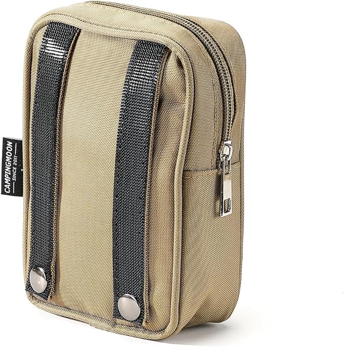 CAMPINGMOON Tactical MOLLE Pouch Compact EDC Organizer Bag Webbing Structured Utility Gear Pouch Belt Camping Hiking Outdoor