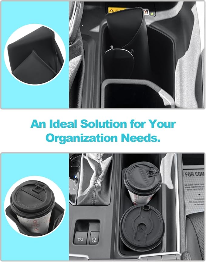 CDEFG 2PCS for 2024 2025 2026 Toyota Grand Highlander Center Console Organizer Middle Console Storage Cup Holders for 2025 2026 Toyota Grand Highlander Hybrid Accessories