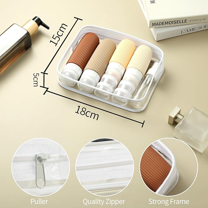 Mrsdry 16 Pack Travel Bottles Set, TSA Approved Leak Proof Silicone Squeezable Containers for Toiletries, Refillable Travel Accessories for Conditioner, Shampoo, Lotion & Body Wash Accessories