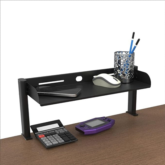 WYYHAA Clamp On Desk Organizer Shelf, Shelving Unit Desktop Storage Shelf, Metal Desk Extender Side Table for Office Table Accessories, Gaming Devices,M