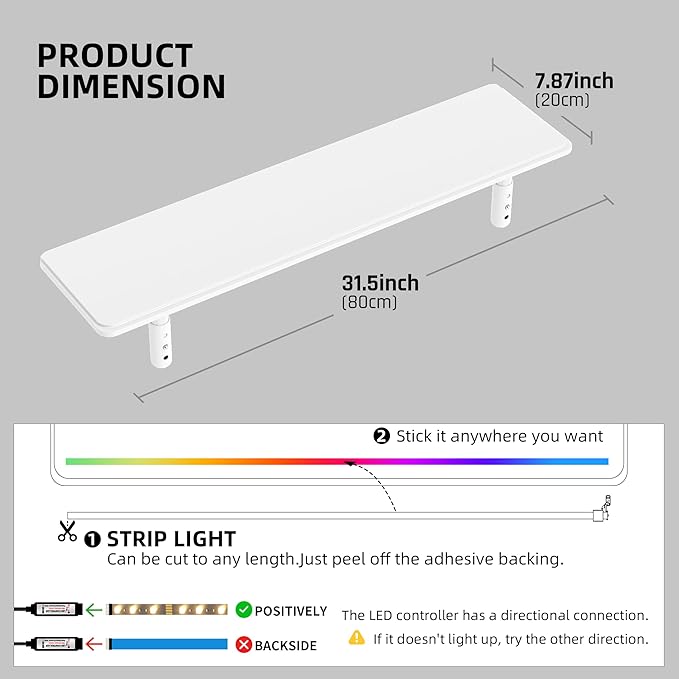 AFOOYO Dual Monitor Stand for Desk, Adjustable Height Wood Computer Riser, Ergonomic Monitor Shelf for Laptop, Printer, TV, Black - Large Storage Space, Sturdy Desk Organizer for Home & Office,White