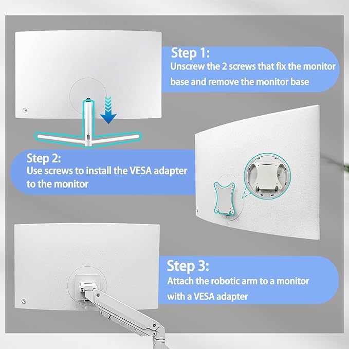 UR59C vesa Mount Adapter is Only Compatible with Samsung UR59 Series ViewFinity 4K Monitor（Fits U32R590, U32R591, U32R592 UR59C Monitorï¼?(White)