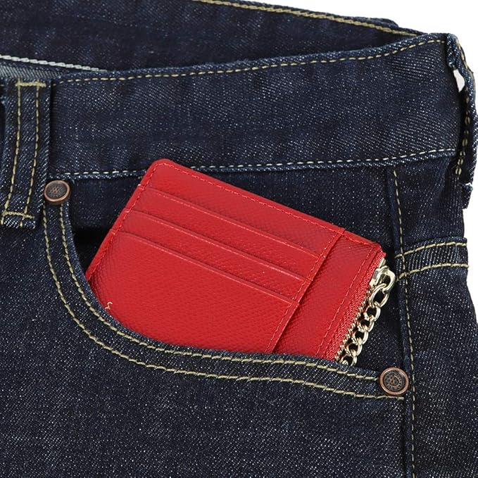 Women's 8 Cards Slim Minimalist Card Holder Coin Changes Purse Keychain Front Pocket Wallet | 8 Cards, Slim, Minimalist, Coin Changes, Purse, Keychain
