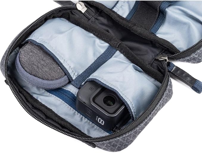 Think Tank Tech Accessory Pouch, Grey, Nylon, 9x9x6.25 inches, 6 Pockets, Zipper Closure