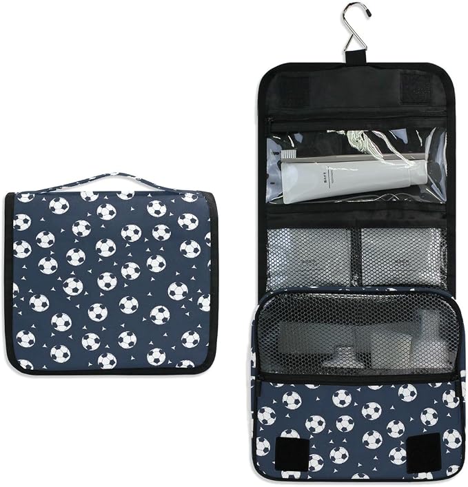senya Hanging Travel Toiletry Bag Football Kit Makeup Case Cosmetics Organizer for Men Women