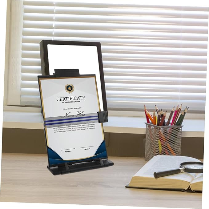 TEHAUX Adjustable Document Holder Stand Retractable Copy Stand for Students Reading and Learning and Design for Comfortable Viewing and Organization