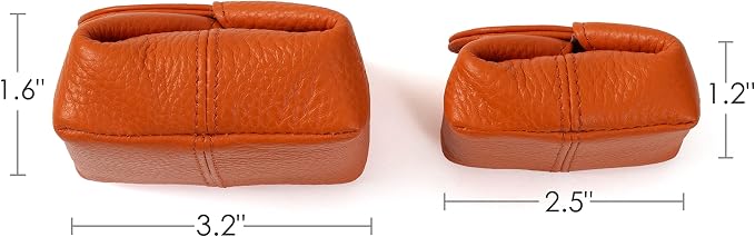 Cockatoo Genuine Leather Coin Pouch Change Holder, Mini Snap Pocket Wallet for Men Women (Macaron Pink, Small)