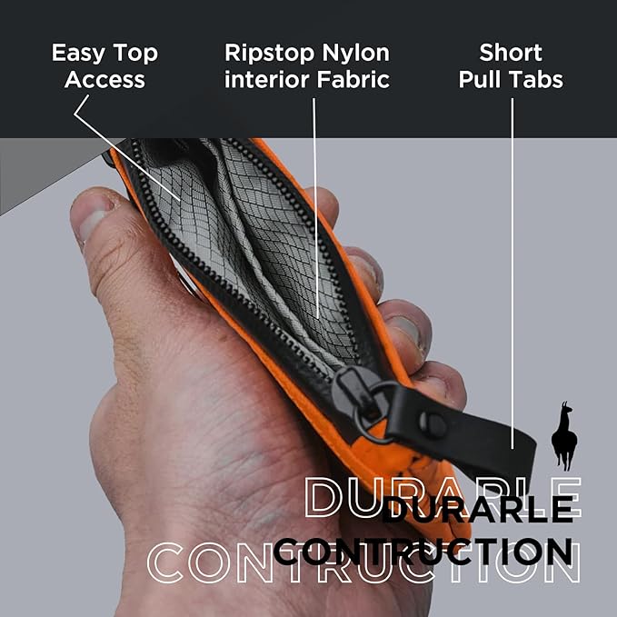 ALPAKA Zip Pouch Pro - Minimalist Zipper Wallet - with RFID Blocking ID Card Holder Wallet with Zipper for Men with Multi-tool Slot