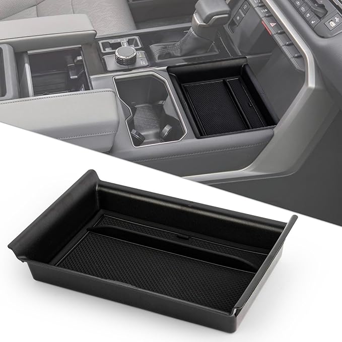 PSLER Fit for 2022 2023 2024 2025 Tundra Center Console Insert Lower Storage Tray Organizer Compatible with Tundra 2022 2023 2024 2025 SR SR5 Limited TRD PRO