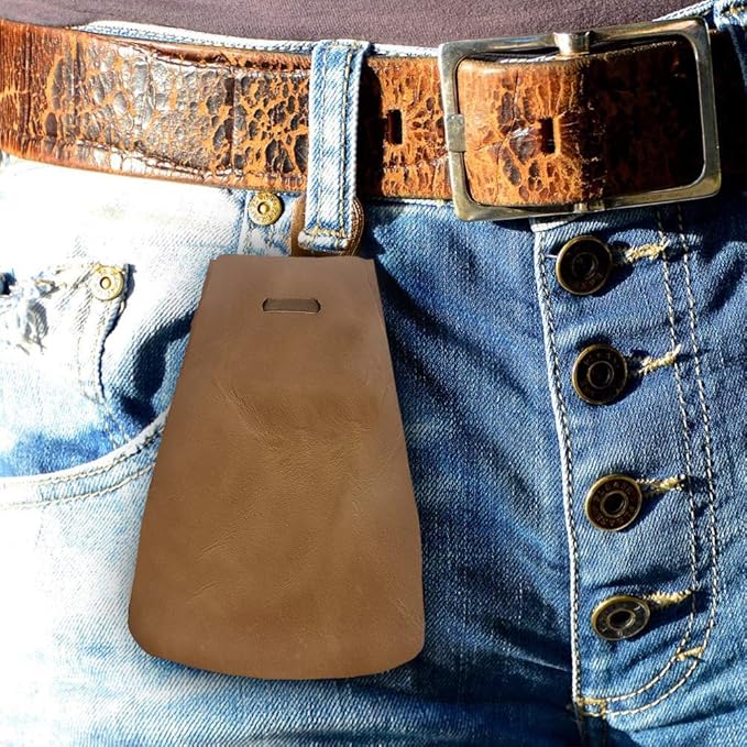 Nabob Leather Leather Drawstring Pouch, Coin Bag, Medicine Tobacco Pouch Medieval Reenactment Made in U.S.A Size 8.5" x 6"