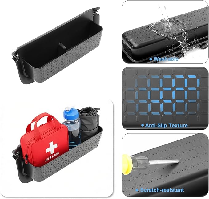 2026 RAV4 Console Organizer (Cargo Side), for Toyota RAV4 (LE/SE/XLE Premium/Woodland/XSE/Limited), Durable ABS &Anti-Slip Cargo Side Pockets Insert 2026 RAV4 Accessories