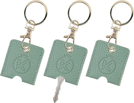 Soft Leather Key Sleeve, 3pcs Keychain Key Fod, Protector for Broken Car Keys