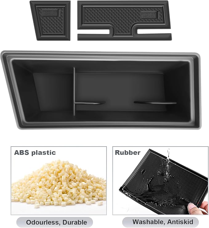 SKTU for 2024 2025 2026 VW Atlas Center Console Organizer 2024 2025 2026 V W Atlas Front Center Console Tray 2024-2026 Atlas Armrest Storage Box VW Atlas 2024 2025 2026 Accessories (Front Organizer)