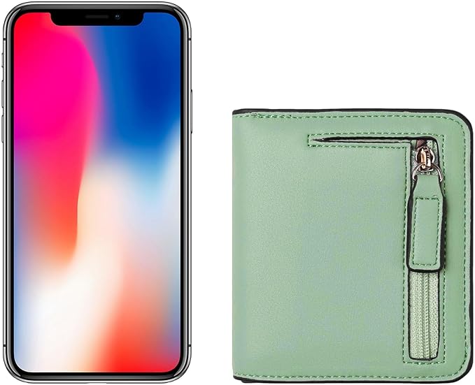 Toughergun Women’s Small Slim Leather Wallet with RFID Protection, Compact Bifold Mini Purse with Clear ID Window