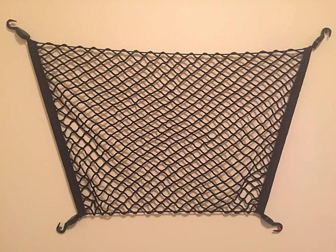 Floor Style Automotive Elastic Trunk Mesh Cargo Net for for BMW 4 Series 420i 428i 430i 435i 440i M4 2014-2025 - Premium Trunk Organizer and Storage - Luggage Net for Coupe - Best Car Organizer