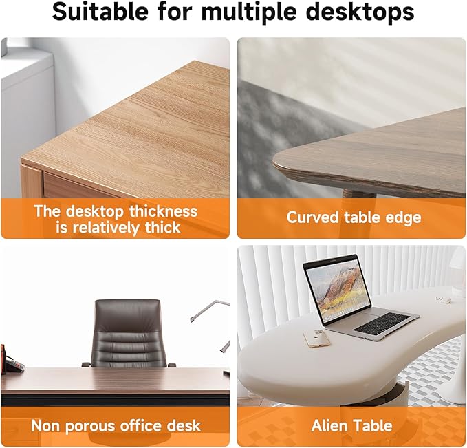 Pholiten Dual Monitor Stand with Wooden Base, Gas Spring Height Adjustable Arms, Each Holds 32 Inch Screen up to 22lbs, VESA Mount 75x75/100x100mm, Tilt/Swivel/Rotate - Ergonomic Desk Mount