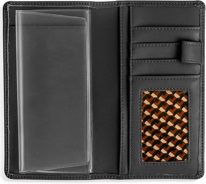 Sanlykate Leather Checkbook Cover for Men and Women, Check Book Case Card Holder with Free Divider, Standard Register Duplicate Checks with pen inserts