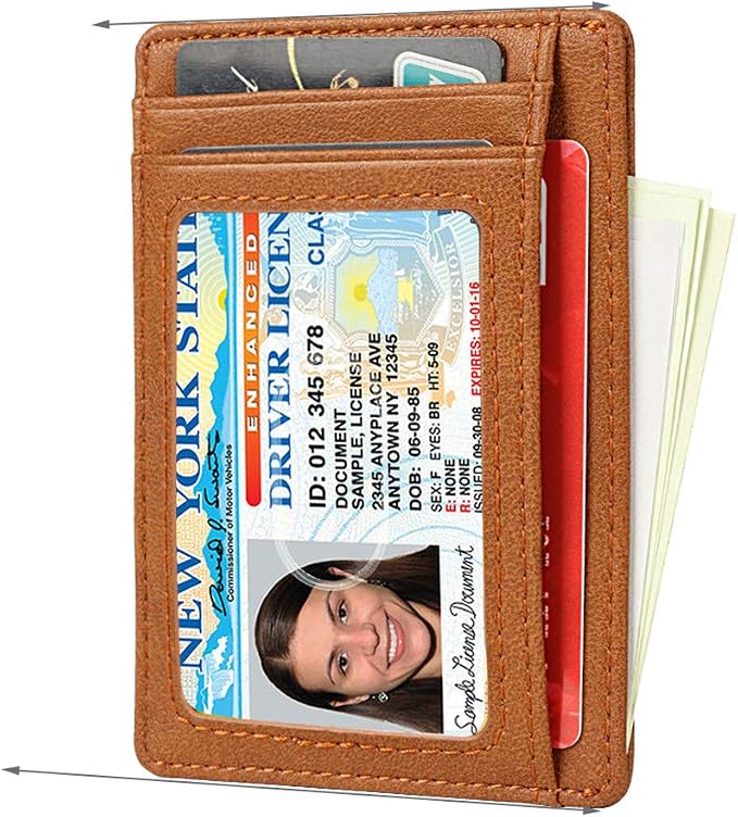 GH GOLD HORSE Slim RFID Blocking Card Holder Minimalist Leather Front Pocket Wallet for Women | Slim