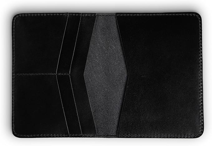 PEGAI Personalized Leather, Passport Holder For Travel | Handmade Passport Wallet Cover Case | Travel Document Holder, Passport Cover for Men, Women, and Family | Pike (Dexios Black)
