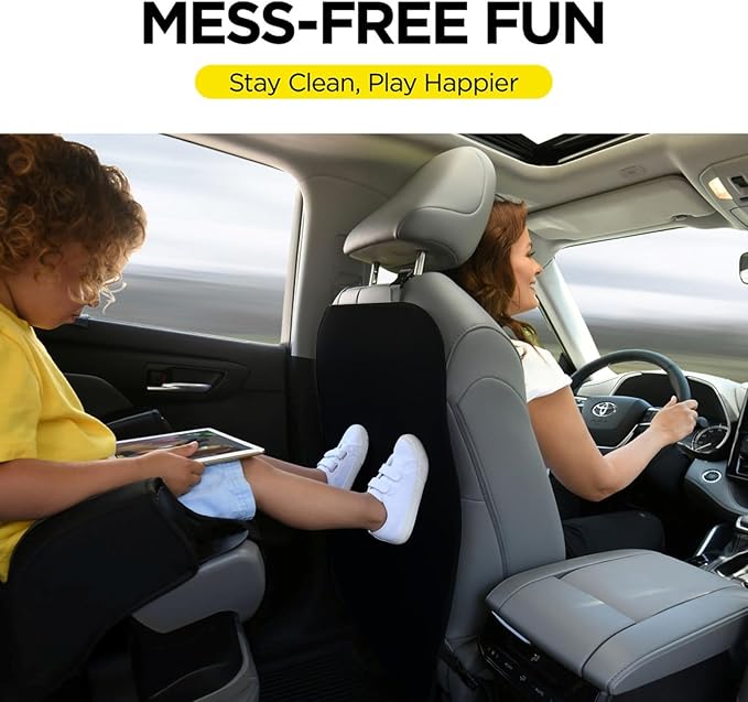 lebogner Back Seat Cover for Kids, 2 Pack X-Large Waterproof Kick Mats Backseat Protector, Durable Car Seat Back Protectors for Vehicles to Protect from Dirt, Mud & Scratches, Fits Most SUVs and Vans